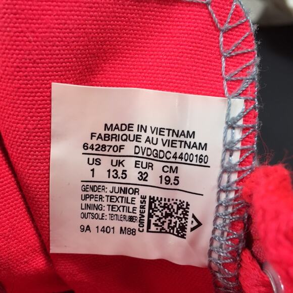 Converse Chuck Taylor All Star High Hi-Top Sneakers Purple Reptile Junior Size 1 - Picture 11 of 13